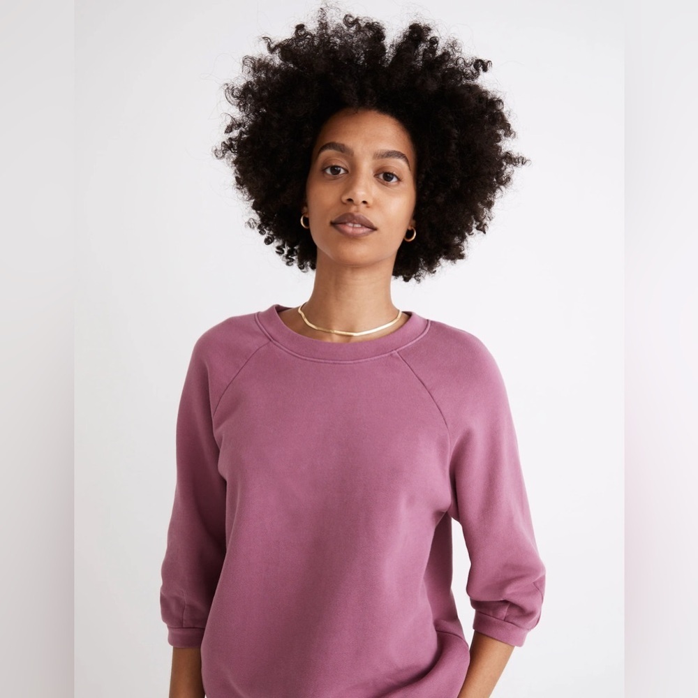Madewell Pink Sweatshirt Relaxed Fit Crewneck